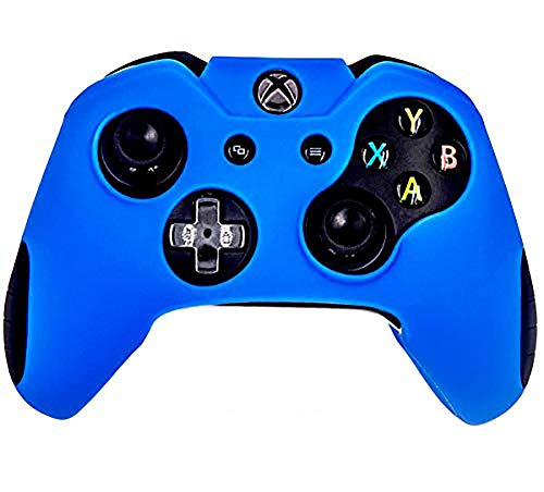taifond Dickere Silikon Controller Schutzhülle Skins für Microsoft Xbox One Controller mit vier Daumengriff Kappen blau blau von TAIFOND
