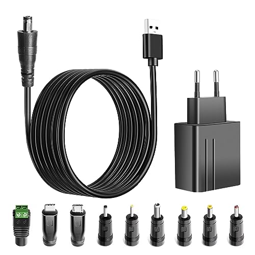 TAIFU 5V 2A Universal Adapter für Thomson NEO14A-WH32N NEO14-2.32BS THN14B Laptop Portable 14.1" Tablet Archos 101 Neon 10,1 Xenon 101 Polaroid Xiaomi TV Box Huawei Mediapad M3 Zoom H4N von TAIFU