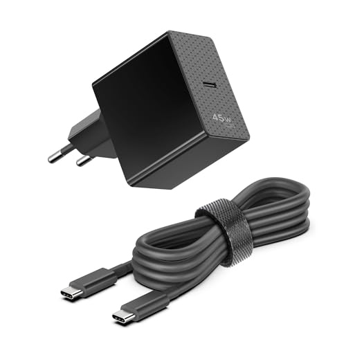 TAIFU USB C 45W Schnellladen PD3.0 Ladegerät 5V/9V/12V/15V 3A 20V 2,25A mit Ladekabel für Samsung Galaxy S24, S23, S23 Ultra, S23 Plus, S22, S22 Ultra, S21, Note 20, A53, Motorola G72, Typ C Netzteil von TAIFU