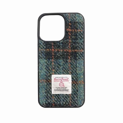 TAILORMAP Harris Tweed Schutzhülle für iPhone 15, modisches Design mit Wollstoff, Marineblau TAILORMAP Harris Tweed Schutzhülle für iPhone 15, modisches Design mit Wollstoff, Marineblau von TAILORMAP