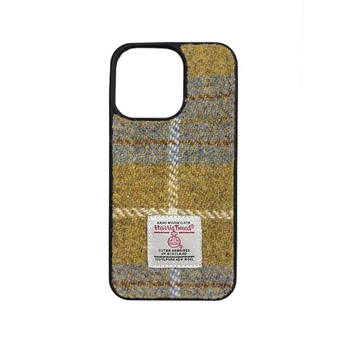 TAILORMAP Harris Tweed Schutzhülle für iPhone 15, modisches Design mit Wollstoff, Gelb TAILORMAP Harris Tweed Schutzhülle für iPhone 15, modisches Design mit Wollstoff, Gelb von TAILORMAP