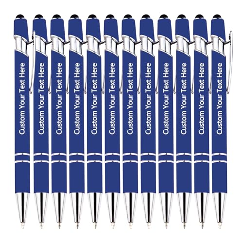 24 personalisierte Kugelschreiber, 0,5 mm dicke, individuell gravierte Kugelschreiber mit Namen, Logo oder Nachricht, geeignet für Jubiläen, Geburtstage, Abschlussfeiern, Büros, schwarze Tinte. 24 personalisierte Kugelschreiber, 0,5 mm dicke, individuell gravierte Kugelschreiber mit Namen, Logo oder Nachricht, geeignet für Jubiläen, Geburtstage, Abschlussfeiern, Büros, schwarze Tinte. von TAISGONGBY