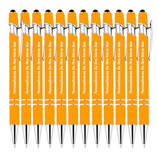 TAISGONGBY Personalisierte Kugelschreiber mit Gravur und Stylus-Spitze, 0,5 mm Kugelschreiber mit individueller Namensgravur, perfekt für Jubiläen, Geburtstage, Abschlussfeier, Büro, 216er-Pack TAISGONGBY Personalisierte Kugelschreiber mit Gravur und Stylus-Spitze, 0,5 mm Kugelschreiber mit individueller Namensgravur, perfekt für Jubiläen, Geburtstage, Abschlussfeier, Büro, 216er-Pack von TAISGONGBY