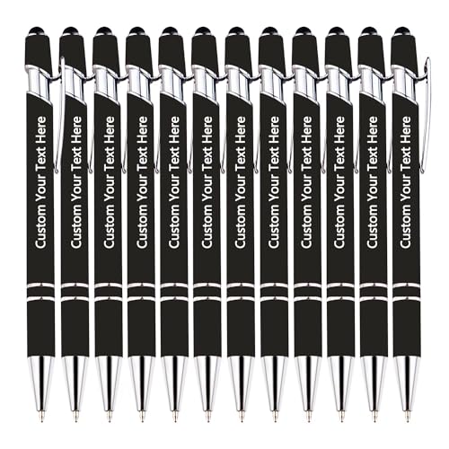 TAISGONGBY Personalisierte Stifte mit kostenloser Gravur, individuelle Stylus-Kugelschreiber mit Ihrem Namen, Text, Nachricht für Unternehmen, Schulabschluss, Jubiläen, 96 Packungen von TAISGONGBY