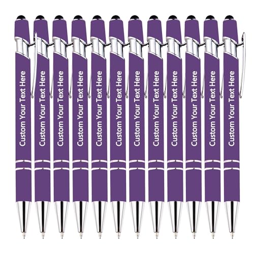 TAISGONGBY Personalisierte Stifte mit kostenloser Gravur, individuelle Stylus-Kugelschreiber mit Ihrem Namen, Text, Nachricht für Unternehmen, Schulabschluss, Jubiläen, 96 Packungen von TAISGONGBY