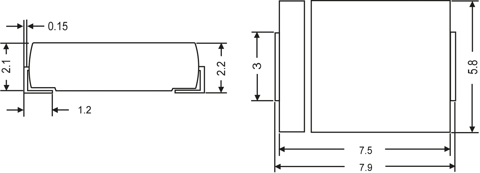 S 4D SMD - Gleichrichterdiode, 200 V, 4 A, DO-214AB/SMC von TAIWAN-SEMICONDUCTOR