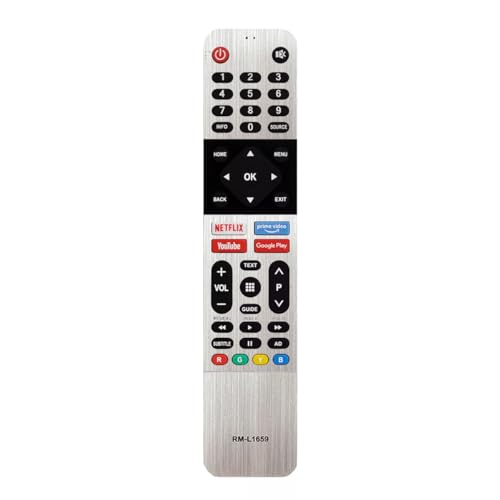 TALENTEC home | Fernbedienung RM-L1659 für Smart TV | Kompatibel mit verschiedenen Modellen von: Skyworth, Ecostar, Panasonic, Nokia, Thomsom. | Einfach zu Bedienen | Schwarz und metallisches ABS | 8m TALENTEC home | Fernbedienung RM-L1659 für Smart TV | Kompatibel mit verschiedenen Modellen von: Skyworth, Ecostar, Panasonic, Nokia, Thomsom. | Einfach zu Bedienen | Schwarz und metallisches ABS | 8m von TALENTEC
