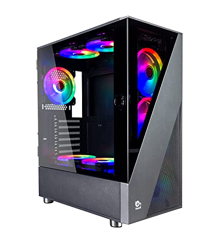 TALIUS, TECH 4 U Gehäuse ATX Gaming Ether Hartglas USB 3.0, TAL-Ether, Schwarz von TALIUS