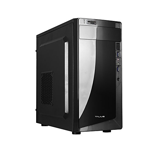 TALIUS Denver – mATX Gehäuse – Kartenleser SD – 2 x USB3.0 – Spannungsversorgung 500 W – Schwarz von TALIUS