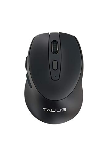 Talius Kabellose Maus MO701 Black mit Nano-USB-Empfänger und Dual-Technologie. Ermöglicht den Austausch von 2,4G RF-Modus auf Bluetooth mit nur einem Tastendruck. von TALIUS
