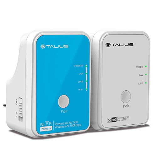 Talius Redes PLC Kit AV500Mbps + AV300Mbps (1 WiFi) PLC-500WKIT-V2 von TALIUS