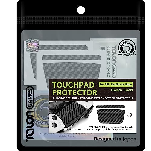 TALONGAMES Touchpad-Schutzhülle, kompatibel mit PS5 DualSense Edge Controller, verbesserte Textur für Controller, vorgeschnitten, einfach anzubringen, einfacher Schutz (Carbon - Schwarz) von TALONGAMES