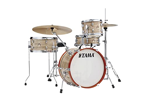 TAMA Club Jam Schlagzeug Set - 4 teilig in cremefarbener Marmoroptik und Chrom Hardware (LJK48S-CMW) von TAMA