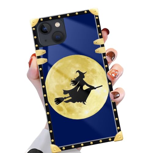 TAMEFOX Halloween-016 Schutzhülle für iPhone 13 (15,5 cm / 6,1 Zoll), goldfarben, luxuriös, weiches TPU, harte PC-Rückseite, stoßfest, für Mädchen und Damen, Schutzhülle für iPhone 13 von TAMEFOX