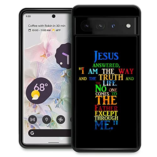 TAMEFOX Kompatibel mit Google Pixel 7 Pro Hülle, Christus Bibel Kreuz Jesus Grafik Hülle Slim Soft TPU Stoßfest Damen Mädchen Jungen Schutzhülle für Google Pixel 7 Pro von TAMEFOX