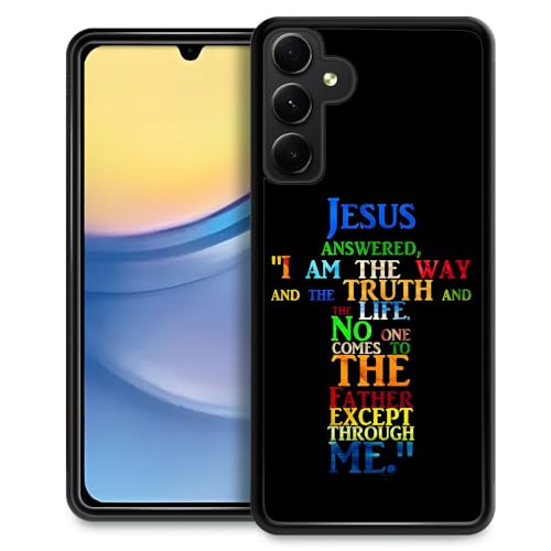 TAMEFOX Kompatibel mit Samsung Galaxy A15 5G Hülle, Christ-Bibelkreuz, Jesus-Grafik, schlank, weich, stoßfest, TPU-Schutzhülle für Samsung Galaxy A15 5G (6,5 Zoll) von TAMEFOX