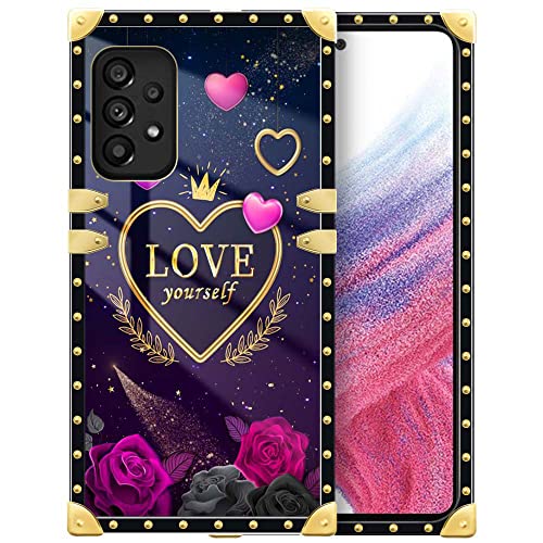 TAMEFOX Kompatibel mit Samsung Galaxy A53 5G, Love Yourself für Frauen und Mädchen, weiches TPU, stoßfest, Schutzhülle für Samsung Galaxy A53 5G (6,5 Zoll) von TAMEFOX