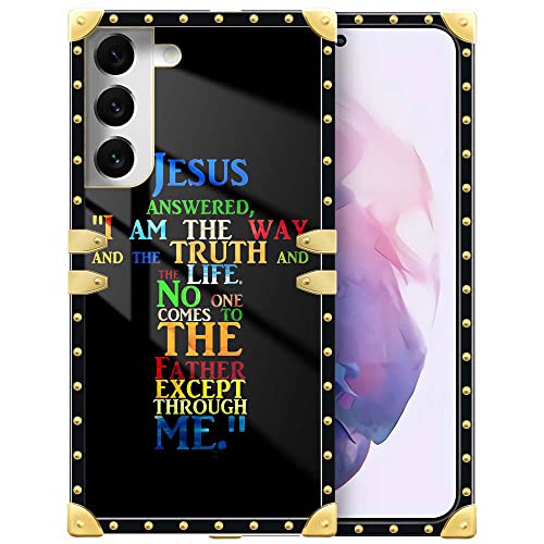 TAMEFOX Kompatibel mit Samsung Galaxy S22 Plus Hülle, Christ-Bibelkreuz, Jesus-Grafik, weiches TPU, stoßfeste Schutzhülle für Samsung Galaxy S22 Plus 16,8 cm (6,6 Zoll) von TAMEFOX