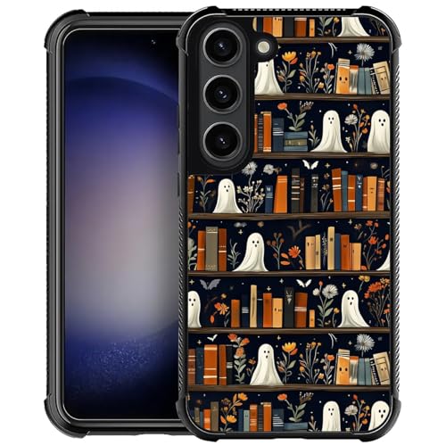 TAMEFOX Kompatibel mit Samsung Galaxy S23 Hülle, Halloween-Grimoire-Geist, langlebig, weiches TPU, stärker, stoßfest, Anti-Rutsch-Design, Schutzhülle für Samsung Galaxy S23 von TAMEFOX
