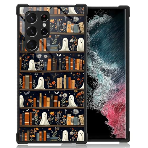 TAMEFOX Kompatibel mit Samsung Galaxy S23 Ultra, Halloween-Grimoire-Geist, langlebig, weiches TPU, stärker, stoßfest, Anti-Rutsch-Design, Schutzhülle für Samsung Galaxy S23 Ultra von TAMEFOX