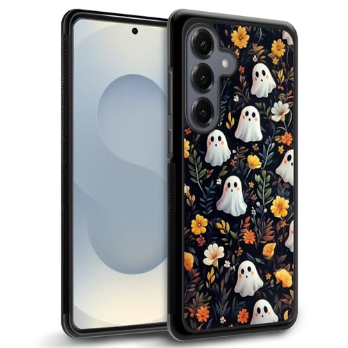 TAMEFOX Kompatibel mit Samsung Galaxy S25+ Plus, Halloween-Schutzhülle mit Blumengeist, dünn, weich, stoßfest, TPU, Schutzhülle für Samsung Galaxy S25+ Plus 17 cm (6,7 Zoll) von TAMEFOX