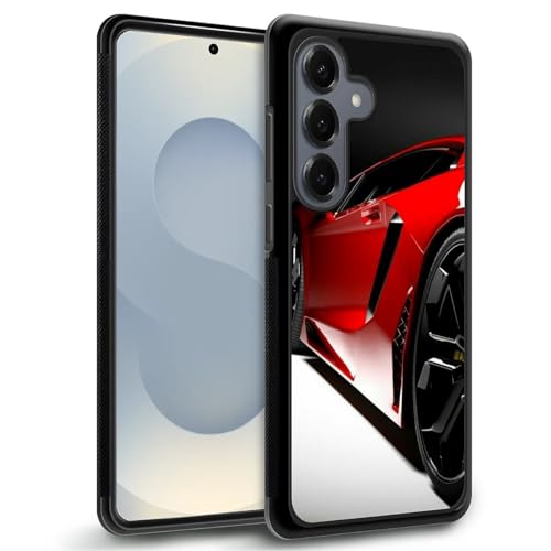TAMEFOX Kompatibel mit Samsung Galaxy S25+ Plus, rote Autohülle, dünn, weich, stoßfest, TPU-Schutzhülle für Samsung Galaxy S25+ Plus 6,7 Zoll (17 cm) von TAMEFOX