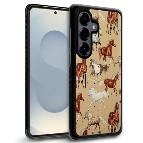TAMEFOX Kompatibel mit Samsung Galaxy S25 Hülle, Galoppierende Pferdehülle, dünn, weich, stoßfest, TPU, Schutzhülle für Samsung Galaxy S25 15,7 cm (6,2 Zoll) von TAMEFOX