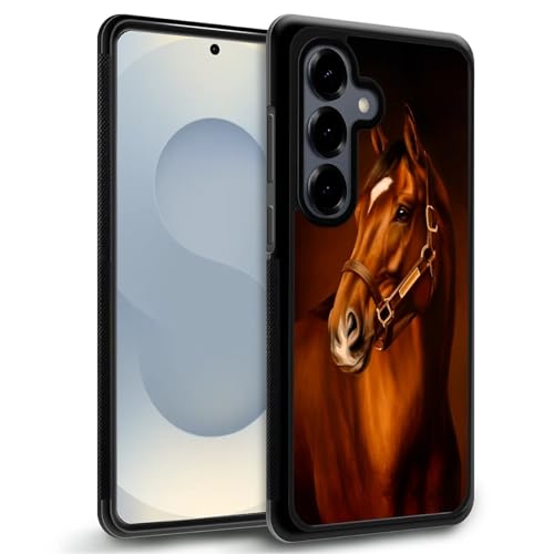 TAMEFOX Kompatibel mit Samsung Galaxy S25 Hülle, Pferde-Hülle, dünn, weich, stoßfest, TPU-Schutzhülle für Samsung Galaxy S25 15,7 cm (6,2 Zoll) von TAMEFOX