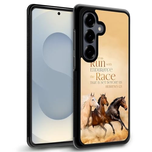 TAMEFOX Kompatibel mit Samsung Galaxy S25 Hülle, christliches Positives Zitat Pferd, dünn, weich, stoßfest, TPU-Schutzhülle für Samsung Galaxy S25 15,7 cm (6,2 Zoll) von TAMEFOX
