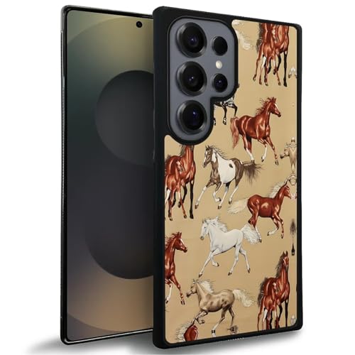 TAMEFOX Kompatibel mit Samsung Galaxy S25 Ultra, Galoppierende Pferdehülle, dünn, weich, stoßfest, TPU, Schutzhülle für Samsung Galaxy S25 Ultra 17,5 cm (6,9 Zoll) von TAMEFOX