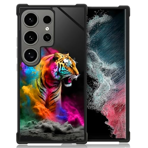 TAMEFOX Kompatibel mit Samsung Galaxy S25 Ultra, farbiger Rauch-Tiger, langlebiges, weiches TPU, stärker, stoßfest, rutschfestes Design, Schutzhülle für Samsung Galaxy S25 Ultra von TAMEFOX