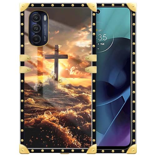 TAMEFOX Schutzhülle für Moto G 5G 2022, Motiv: Dusk Cross mit luxuriösem und elegantem Design für Damen, stoßfeste Schutzhülle für Motorola Moto G 5G 2022 von TAMEFOX