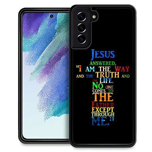 TAMEFOX Kompatibel mit Samsung Galaxy S21 Hülle, Christ-Bibelkreuz, Jesus-Grafik, schlank, weich, stoßfest, Schutzhülle für Samsung Galaxy S21 15,7 cm (6,2 Zoll) von TAMEFOX