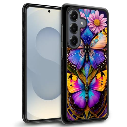 TAMEFOX Schutzhülle für Samsung Galaxy S25+ Plus, schöne Schmetterlings-Hülle, dünn, weich, stoßfest, TPU, Schutzhülle für Samsung Galaxy S25+ Plus 6,7 Zoll (17 cm) von TAMEFOX
