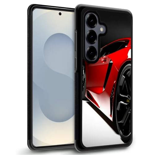 TAMEFOX Schutzhülle für Samsung Galaxy S25, 15,7 cm (6,2 Zoll), Rot, Autohülle, dünn, weich, stoßfest, TPU, für Samsung Galaxy S25 von TAMEFOX