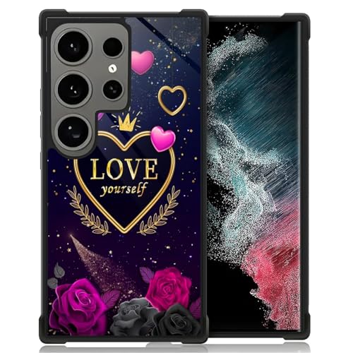 TAMEFOX Schutzhülle für Samsung Galaxy S25 Ultra, "Love Yourself", langlebig, weiches TPU, stärker, stoßfest, rutschfestes Design, Schutzhülle für Samsung Galaxy S25 Ultra von TAMEFOX
