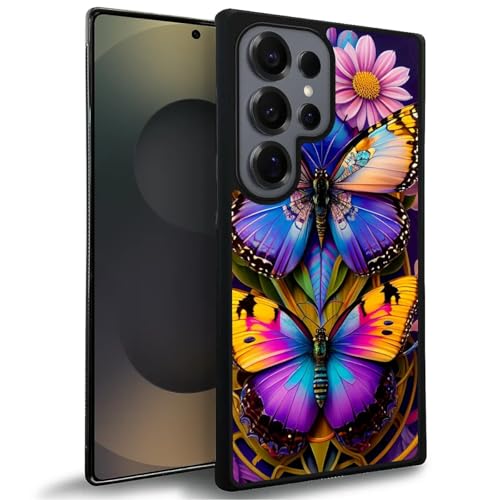 TAMEFOX Schutzhülle für Samsung Galaxy S25 Ultra, schöne Schmetterlings-Hülle, dünn, weich, stoßfest, TPU, Schutzhülle für Samsung Galaxy S25 Ultra 17,5 cm (6,9 Zoll) von TAMEFOX