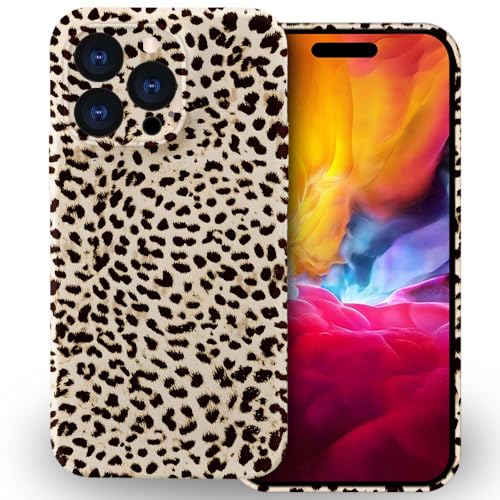 TAMEFOX Schutzhülle für iPhone 14 Pro Max (6,7 Zoll), Leopardenmuster, stilvoll, flexibel, weiches Silikon, 3D-Muster, stoßfest, Schutzhülle für iPhone 14 Pro Max von TAMEFOX