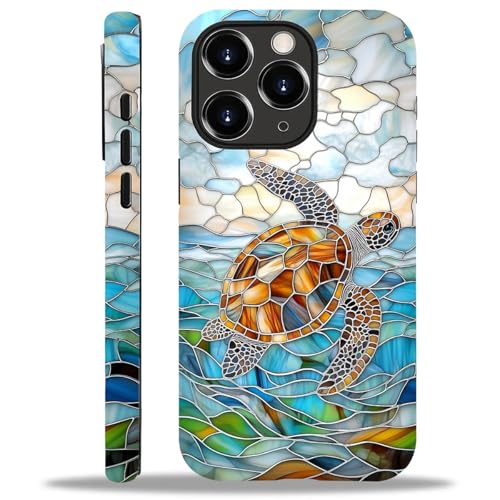 TAMEFOX Schutzhülle kompatibel mit iPhone 11 Pro Max, Persönlichkeit Turtle Hybrid, 2-lagige Hartschale + Silikon, doppelte Schutzhülle, kratzfest, stoßfest, für iPhone 11 Pro Max von TAMEFOX