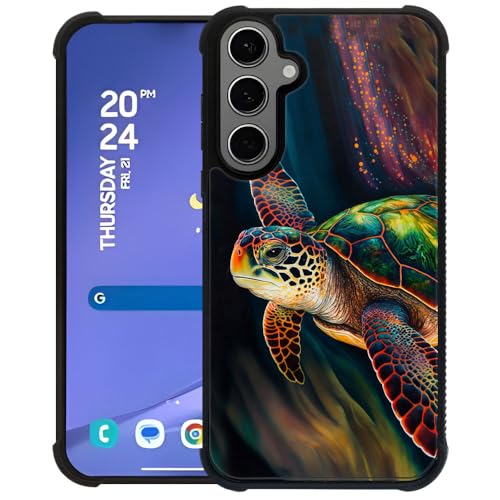 TAMEFOX Stärkere Stoßfeste Schutzhülle für Samsung Galaxy S24 Plus/S25 Plus, Meeresschildkröte, langlebiges, weiches TPU-Silikon-Rand, Anti-Rutsch-Design, Schutzhülle für Samsung Galaxy S24 Plus/S25 von TAMEFOX