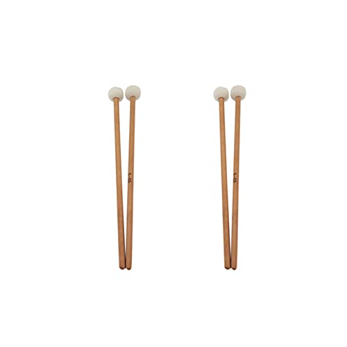 TAMOSH 2 Paar Filzschlägel Trommelstöcke Trommel Stöcke mit Holzgriff für Schlagzeug Instrument Zubehör von TAMOSH