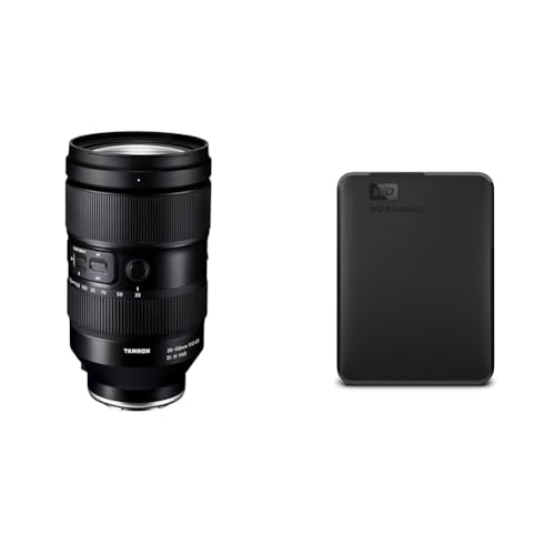 TAMRON 35-150mm F/2-2.8 Di III VXD, Objektiv für Sony E-Mount, schwarz & WD Elements Portable Externe Festplatte 5 TB von TAMRON
