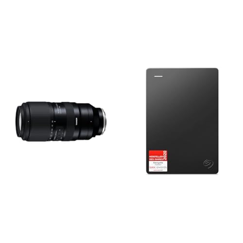 TAMRON 50-400mm F/4.5-6.3 Di III VC VXD (Model A067) & Seagate Expansion 2TB tragbare Externe Festplatte, 2.5 Zoll, USB 3.0, inkl. 2 Jahre Datenrettungsdienst, Modellnr.: STGX2000400 von TAMRON