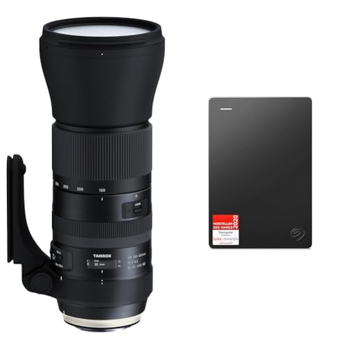 TAMRON A022E SP 150-600mm F/5-6.3 Di VC USD G2 Canon schwarz & Seagate Expansion 2TB tragbare Externe Festplatte, 2.5 Zoll, USB 3.0, inkl. 2 Jahre Datenrettungsdienst, Modellnr.: STGX2000400 von TAMRON