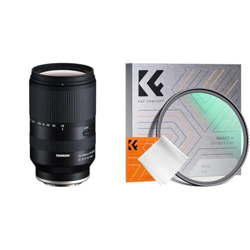 TAMRON B061S 18-300mm F/3.5-6.3 Di III-A VC VXD, Objektiv für Sony E-Mount (APS-C), schwarz & K&F Concept K-Serie 67MM MCUV Pro UV-Filter Slim MC UV Schutzfilter Ultraviolett-Filter von TAMRON