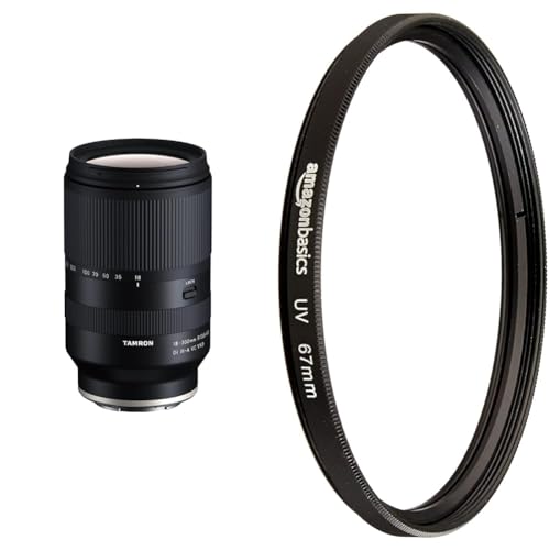 Tamron B061X 18-300mm F/3.5-6.3 Di III-A VC VXD, Objektiv für Fujifilm, schwarz & Amazon Basics UV-Sperrfilter - 67mm von TAMRON