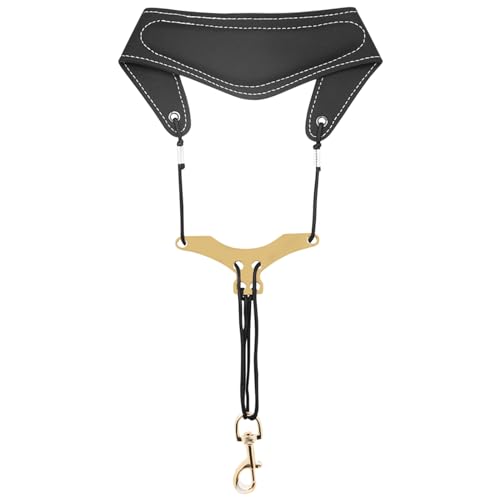 TANGANBLE Gepolstertes Saxophon-Umhängeband aus PU-Leder mit Karabinerhaken für Tenor, Baritonsaxophon, Musikteil TANGANBLE Gepolstertes Saxophon-Umhängeband aus PU-Leder mit Karabinerhaken für Tenor, Baritonsaxophon, Musikteil von TANGANBLE