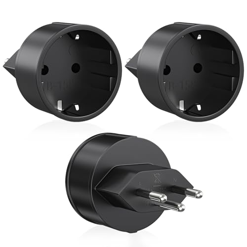 3 Stück Reiseadapter Schweiz, Deutschland auf Schweiz Reiseadapter, Schweiz Reisestecker Steckdosenadapter, Schuko EU zu Typ J Steckdose,für Malediven, Ruanda, Liechtenstein Reiseadapter, Schwarz 3 Stück Reiseadapter Schweiz, Deutschland auf Schweiz Reiseadapter, Schweiz Reisestecker Steckdosenadapter, Schuko EU zu Typ J Steckdose,für Malediven, Ruanda, Liechtenstein Reiseadapter, Schwarz von TANXIS