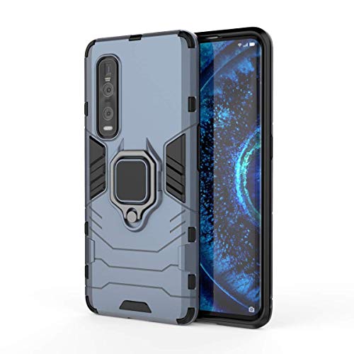 TANYO Hülle Kompatibel mit Oppo Find X2 Pro, Armor Schutzhülle Handyhülle, Fall Cover TPU+PC Dual Layer Hybrid Tough Robuste Stoßfest mit 360° Ring Magnetisch Autohalterung Kickstand Blau TANYO Hülle Kompatibel mit Oppo Find X2 Pro, Armor Schutzhülle Handyhülle, Fall Cover TPU+PC Dual Layer Hybrid Tough Robuste Stoßfest mit 360° Ring Magnetisch Autohalterung Kickstand Blau von TANYO