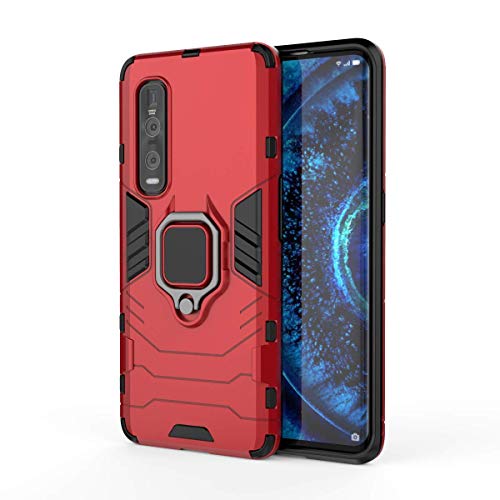 TANYO Hülle Kompatibel mit Oppo Find X2 Pro, Armor Schutzhülle Handyhülle, Fall Cover TPU+PC Dual Layer Hybrid Tough Robuste Stoßfest mit 360° Ring Magnetisch Autohalterung Kickstand Rot TANYO Hülle Kompatibel mit Oppo Find X2 Pro, Armor Schutzhülle Handyhülle, Fall Cover TPU+PC Dual Layer Hybrid Tough Robuste Stoßfest mit 360° Ring Magnetisch Autohalterung Kickstand Rot von TANYO